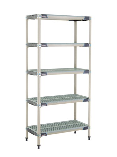 Metro 5X337GX3 36" NSF 5-Tier Polymer Shelf Kit - MetroMax? i, 18"W, 74"H-cityfoodequipment.com