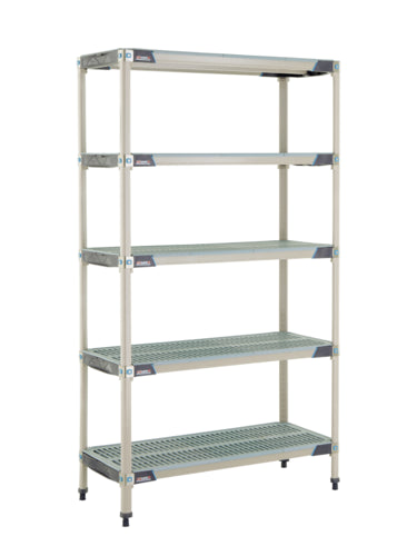 Metro 5X347GX3 42" NSF 5-Tier Polymer Shelf Kit - MetroMax? i, 18"W, 74"H-cityfoodequipment.com