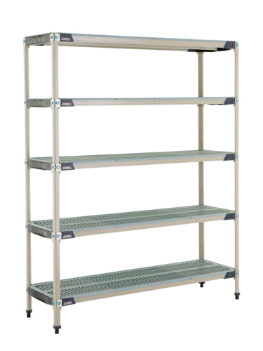 Metro 5X367GX3 60" NSF 5-Tier Polymer Shelf Kit - MetroMax? i, 18"W x 74"H-cityfoodequipment.com