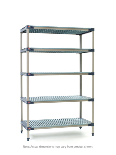 Metro 5X447G4 42" NSF 5-Tier Polymer Shelf Kit - MetroMax? 4, 21"W, 74"H-cityfoodequipment.com