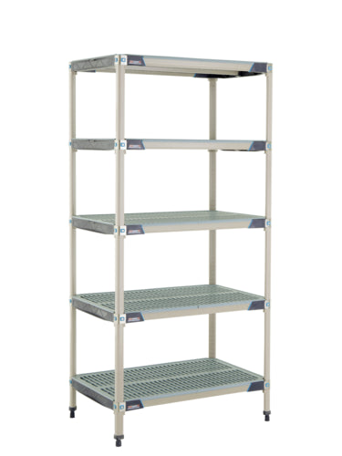 Metro 5X537GX3 36" NSF 5-Tier Polymer Shelf Kit - MetroMax? i, 24"W, 74"H-cityfoodequipment.com
