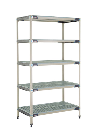 Metro 5X547GX3 42" NSF 5-Tier Polymer Shelf Kit - MetroMax? i, 24"W, 74"H-cityfoodequipment.com