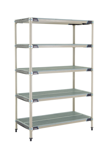 Metro 5X557GX3 48" NSF 5-Tier Polymer Shelf Kit - MetroMax? i, 24"W, 74"H-cityfoodequipment.com