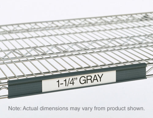 Metro 9990P3 Super Erecta? Label Holder - 31" x 1 1/4", Gray-cityfoodequipment.com