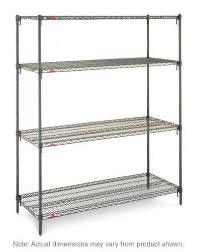 Metro A466K3 60" NSF 4-Tier Epoxy Coated Wire Shelf Kit - Super Adjustable Super Erecta?, 21"W, 63"H-cityfoodequipment.com