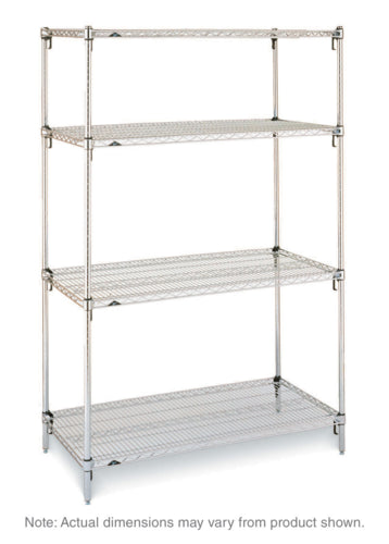 Metro A476C 72" NSF 4-Tier Chrome Wire Shelf Kit - Super Adjustable Super Erecta?, 21"W, 63"H-cityfoodequipment.com