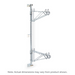 Metro AW33C 18" Wire Wall Mounted Shelving Post & Bracket-cityfoodequipment.com