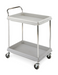 Metro BC2636-2DG 2 Level Plastic Utility Cart W/ 400 Lb Capacity, Raised Ledges-cityfoodequipment.com