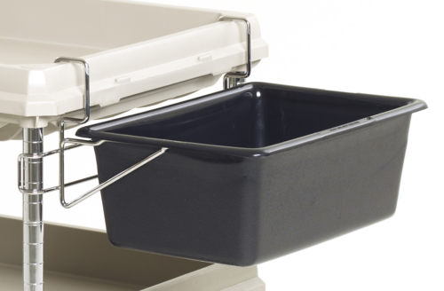 Metro BCUB2D Utility Bin For BC2030-D Utility Cart - 21 1/4"W X 14 1/2"D X 7 3/4"H, Black-cityfoodequipment.com