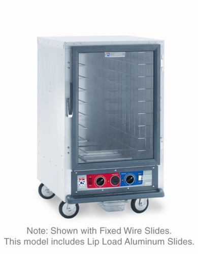 Metro C515-CFC-L 1/2 Height Non-Insulated Mobile Heated Cabinet W/ (17) Pan Capacity, 120v-cityfoodequipment.com