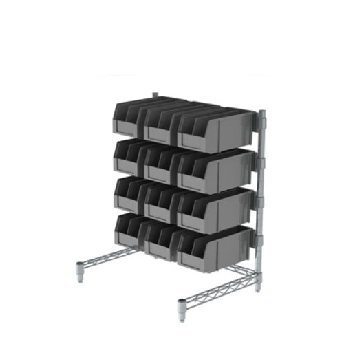 Metro CR1824DTCT Condiment Organizer W/ (12) Bins - Gray-cityfoodequipment.com