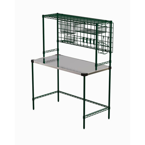Metro CR2448AIO All In One Prep Table W/ Smartwall Grid - 48"W X 24"D, Epoxy Coated-cityfoodequipment.com