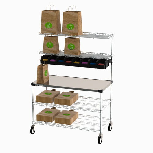 Metro CR2448DSS Delivery & Drive Thru Staging Station, 24" X 48"-cityfoodequipment.com