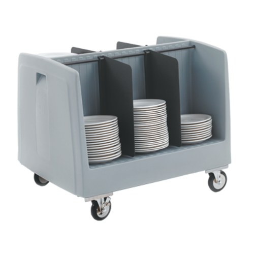 Metro DSD11 39" Mobile Dish & Tray Caddy w/ (60) Plates/Column Capacity - Plastic, Blue-cityfoodequipment.com