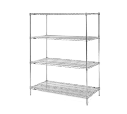 Metro EZ1836BR-4 36" NSF 4-Tier Zinc Wire Shelf Kit - Super Erect®, 18"W, 74"H-cityfoodequipment.com