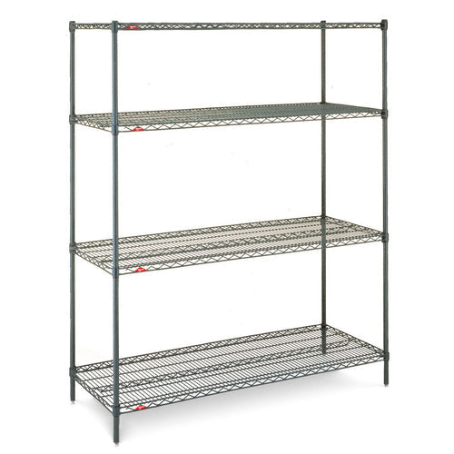 Metro EZ2460NK3-4 60" NSF 4-Tier Epoxy Coated Wire Shelf Kit - Super Erecta?, 24"W, 74"H-cityfoodequipment.com