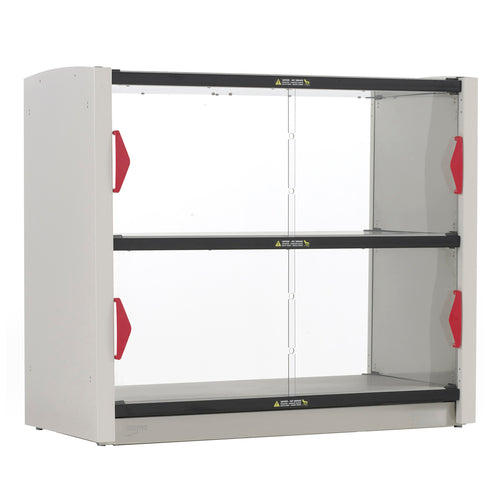 Metro GG2CD-HS1842 42 1/2"W Countertop Heated Grab & Go Station W/ Sliding Doors - (2) Shelves, 120v-cityfoodequipment.com