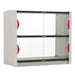 Metro GG2CD-HS1842 42 1/2"W Countertop Heated Grab & Go Station W/ Sliding Doors - (2) Shelves, 120v-cityfoodequipment.com