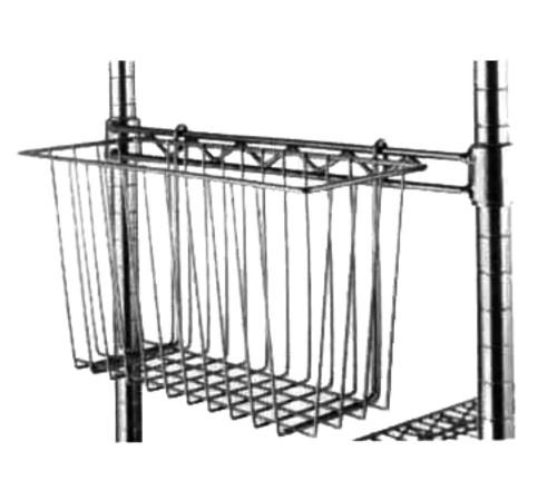 Metro H209C SmartWall G3 Storage Basket for Wire Shelving - 13 3/8" x 5" x 7", Chrome-cityfoodequipment.com
