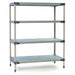 Metro MF-215474G-S-4 54" NSF 4-Tier Polymer Shelf Kit - MetroMax? 4, 21"W, 74"H-cityfoodequipment.com