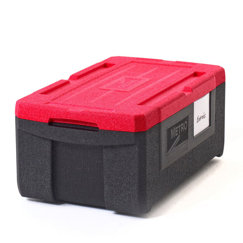 Metro ML180 Mightylite? Insulated Food Carrier w/ (3) Pan Capacity, Black/Red-cityfoodequipment.com