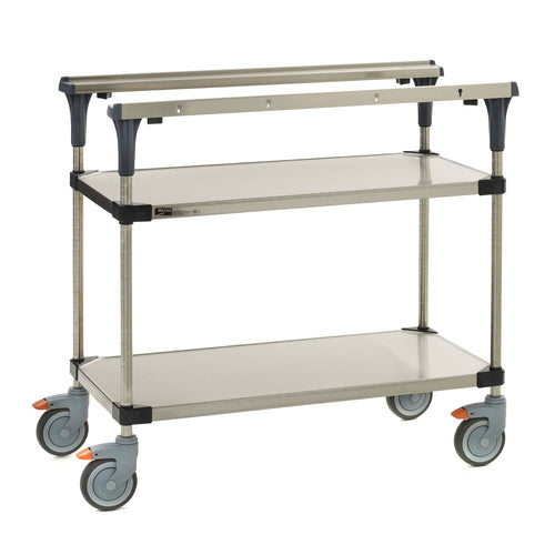 Metro MS1824-FSFS 2 Level Mobile PrepMate? MultiStation w/ Solid Shelving - 26"L x 19 2/5"W x 39 1/8"H-cityfoodequipment.com