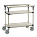 Metro MS1824-FSFS 2 Level Mobile PrepMate? MultiStation w/ Solid Shelving - 26"L x 19 2/5"W x 39 1/8"H-cityfoodequipment.com
