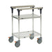 Metro MS1836-FGBR 2 Level Mobile Prepmate® Multistation W/ Solid/wire Shelving - 38"L X 19 2/5"W X 39 1/8"H-cityfoodequipment.com