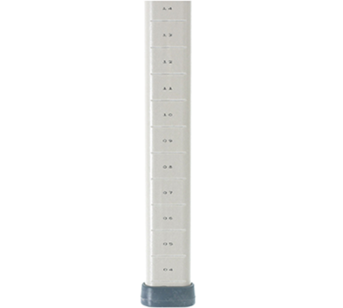 Metro MX63UP 61 3/16" Shelving Post W/ 1" Grooved Increments, Polymer-cityfoodequipment.com