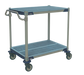 Metro MXUC2436G-25 2 Level Polymer Utility Cart w/ 900 lb Capacity, Flat Ledges-cityfoodequipment.com