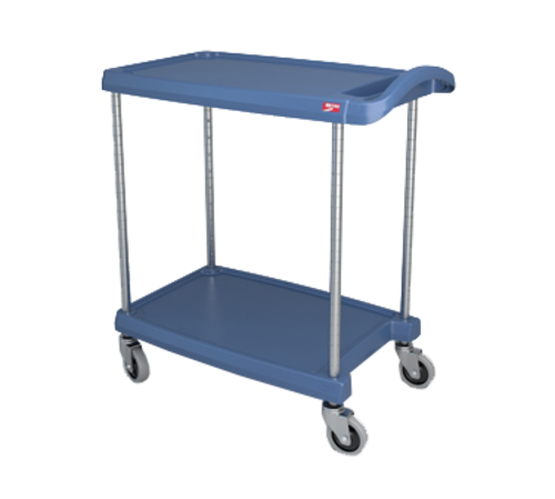 Metro MY1627-24BU 2 Level Polymer Utility Cart W/ 300 Lb Capacity, Marine Ledges-cityfoodequipment.com