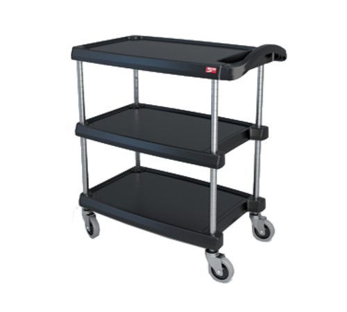 Metro MY1627-34BL 3 Level Polymer Utility Cart W/ 400 Lb Capacity, Marine Ledges-cityfoodequipment.com