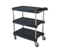 Metro MY1627-34BL 3 Level Polymer Utility Cart W/ 400 Lb Capacity, Marine Ledges-cityfoodequipment.com