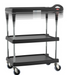 Metro MY1627-34BL-PL 3 Level Polymer Utility Cart W/ 400 Lb Capacity, Marine Ledges-cityfoodequipment.com