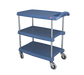 Metro MY1627-34BU 3 Level Polymer Utility Cart W/ 400 Lb Capacity, Marine Ledges-cityfoodequipment.com