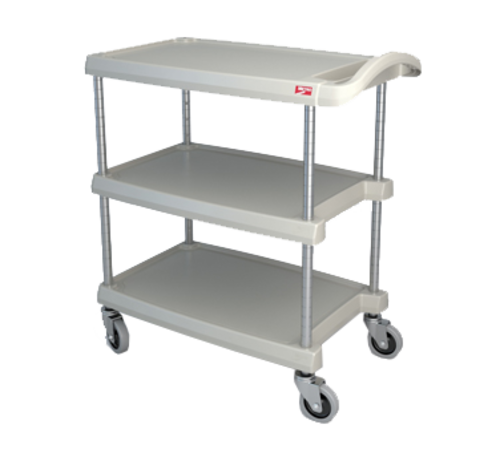 Metro MY1627-34G 3 Level Polymer Utility Cart W/ 400 Lb Capacity, Marine Ledges-cityfoodequipment.com