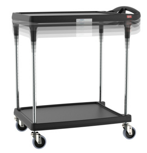 Metro MY2030-24BL-PL 2 Level Polymer Utility Cart W/ 300 Lb Capacity, Marine Ledges-cityfoodequipment.com