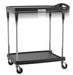 Metro MY2030-24BL-PL 2 Level Polymer Utility Cart W/ 300 Lb Capacity, Marine Ledges-cityfoodequipment.com
