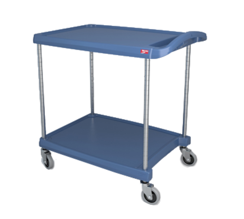 Metro MY2030-24BU 2 Level Polymer Utility Cart W/ 300 Lb Capacity, Marine Ledges-cityfoodequipment.com