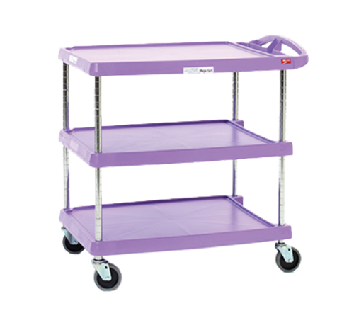 Metro MY2030-34AP 3 Level Polymer Utility Cart w/ 400 lb Capacity, Marine Ledges-cityfoodequipment.com