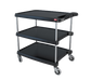 Metro MY2030-34BL 3 Level Polymer Utility Cart W/ 400 Lb Capacity, Marine Ledges-cityfoodequipment.com
