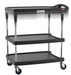 Metro MY2030-34BL-PL 3 Level Polymer Utility Cart W/ 400 Lb Capacity, Marine Ledges-cityfoodequipment.com