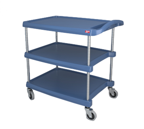 Metro MY2030-34BU 3 Level Polymer Utility Cart w/ 400 lb Capacity, Marine Ledges-cityfoodequipment.com