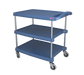 Metro MY2030-34BU 3 Level Polymer Utility Cart w/ 400 lb Capacity, Marine Ledges-cityfoodequipment.com