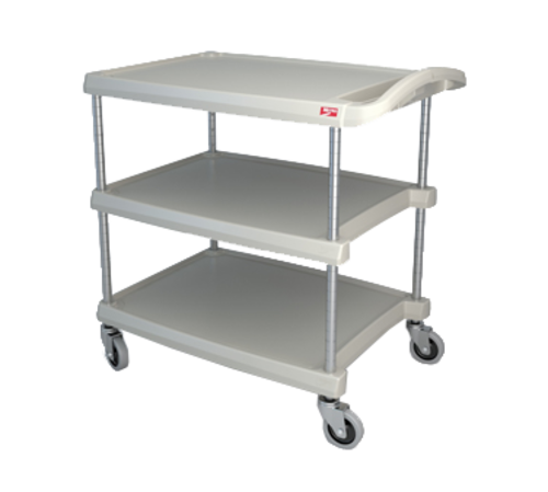 Metro MY2030-34G 3 Level Polymer Utility Cart W/ 400 Lb Capacity, Marine Ledges-cityfoodequipment.com