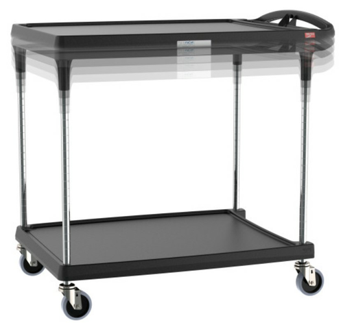 Metro MY2636-25BL-PL 2 Level Polymer Utility Cart w/ 300 lb Capacity, Marine Ledges-cityfoodequipment.com