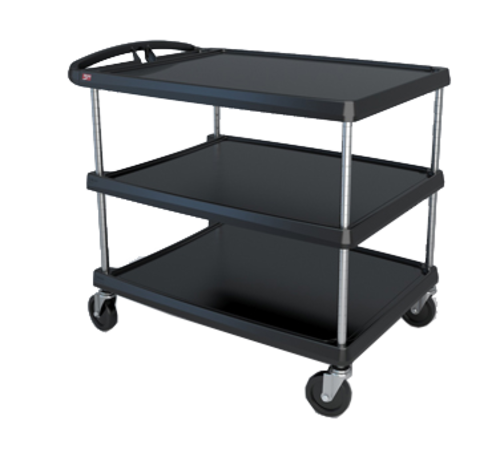 Metro MY2636-35BL 3 Level Polymer Utility Cart w/ 500 lb Capacity, Marine Ledges-cityfoodequipment.com
