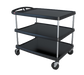 Metro MY2636-35BL 3 Level Polymer Utility Cart w/ 500 lb Capacity, Marine Ledges-cityfoodequipment.com