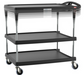 Metro MY2636-35BL-PL 3 Level Polymer Utility Cart W/ 400 Lb Capacity, Marine Ledges-cityfoodequipment.com