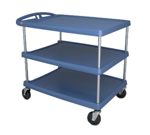 Metro MY2636-35BU 3 Level Polymer Utility Cart W/ 300 Lb Capacity, Marine Ledges-cityfoodequipment.com